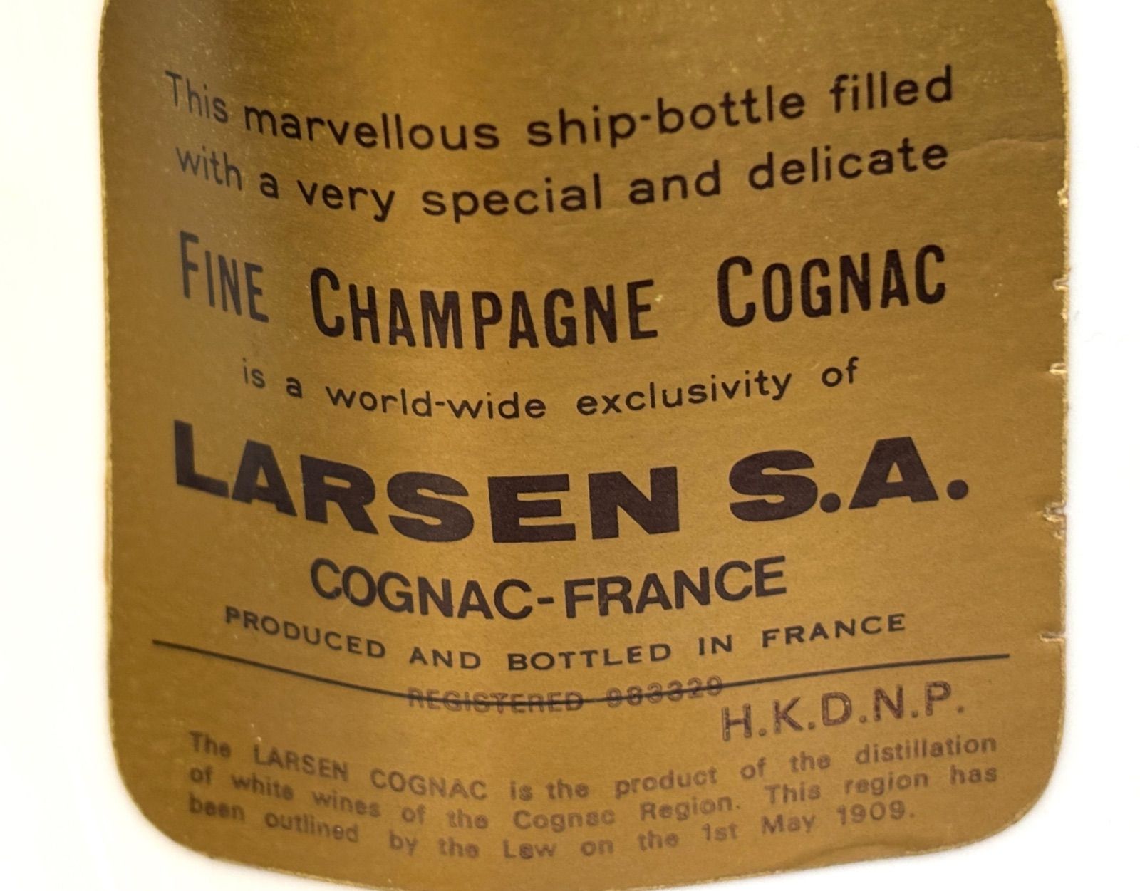 未開栓 古酒 LARSEN コニャック viking ship ラー ン