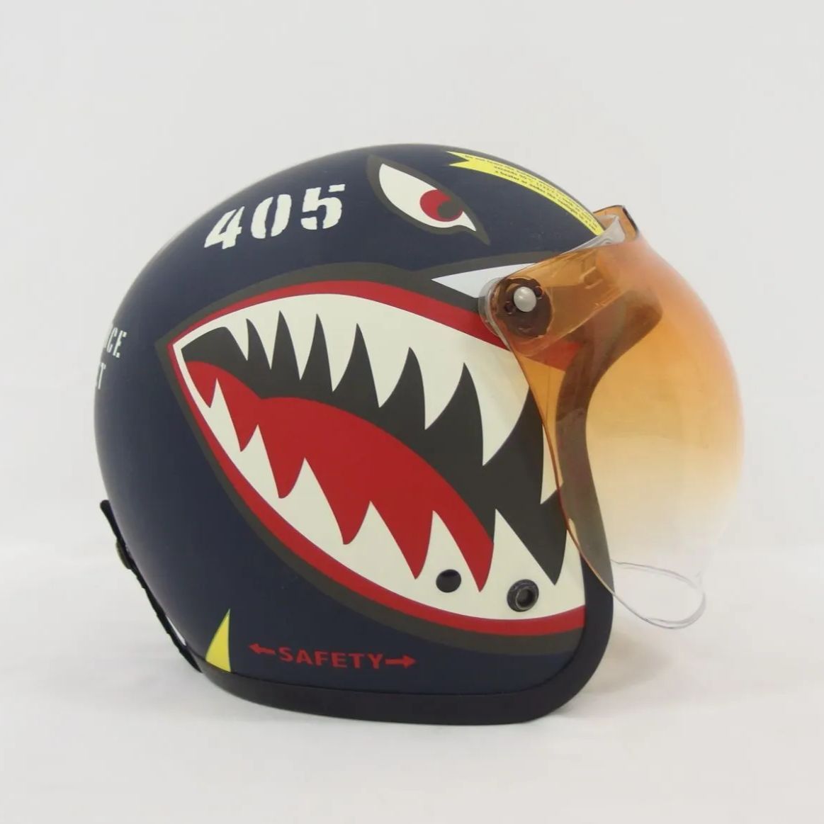 OGK KABUTO ジェットヘルメット マットネイビー シャークマウス RADIC