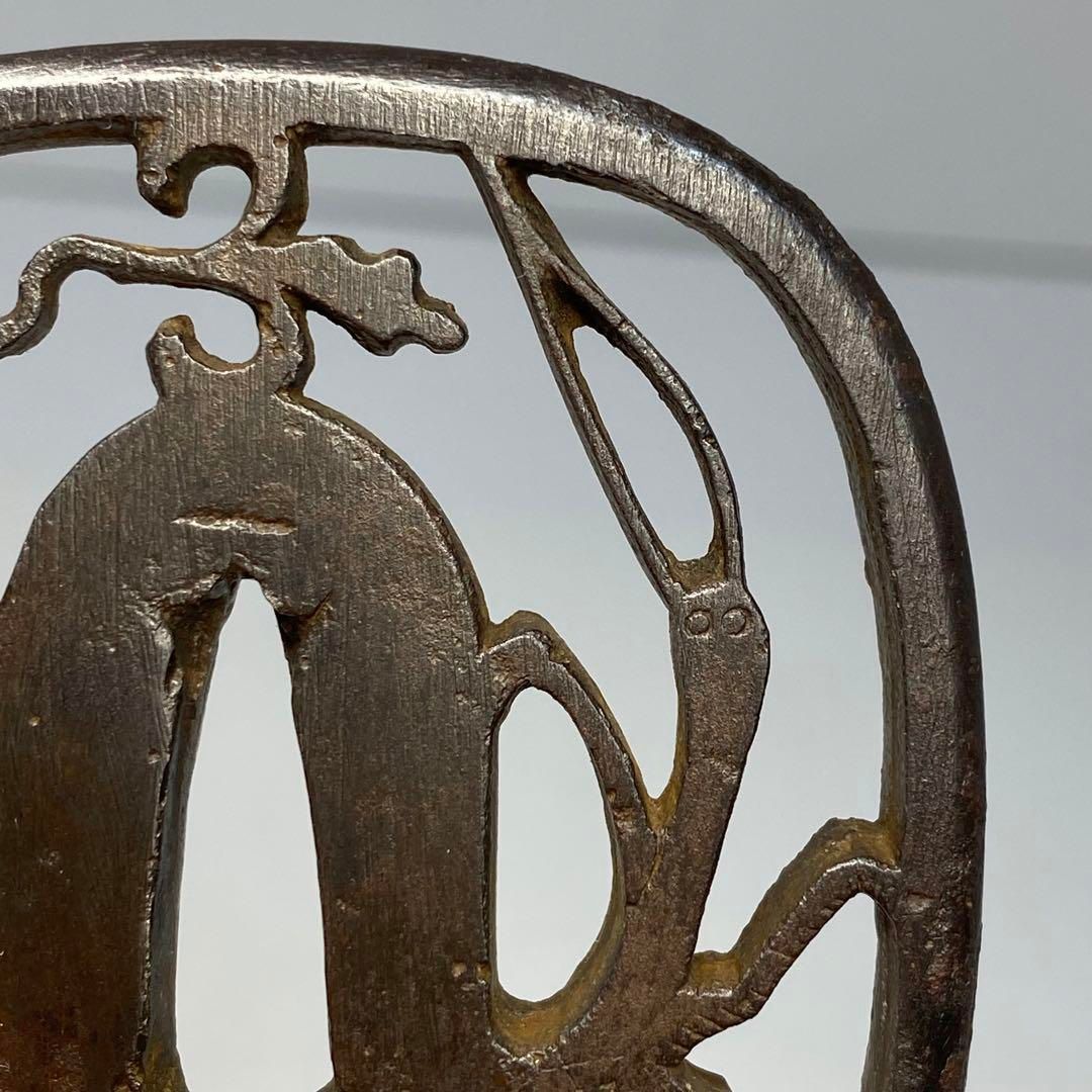 c*n様 鍔 鍾馗の鬼退治 房吉？ 古鉄 武具 銅鍔 刀装具販売品 鍔 無銘