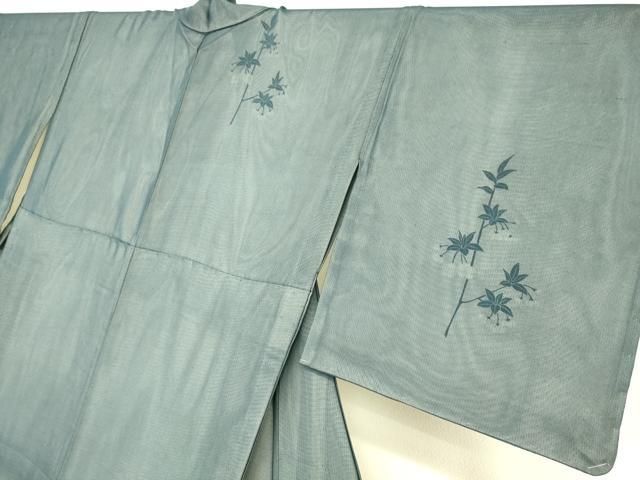 平和屋着物▽訪問着 無双 紗袷 紗×絽 枝花に休み鳥 正絹 逸品 未使用