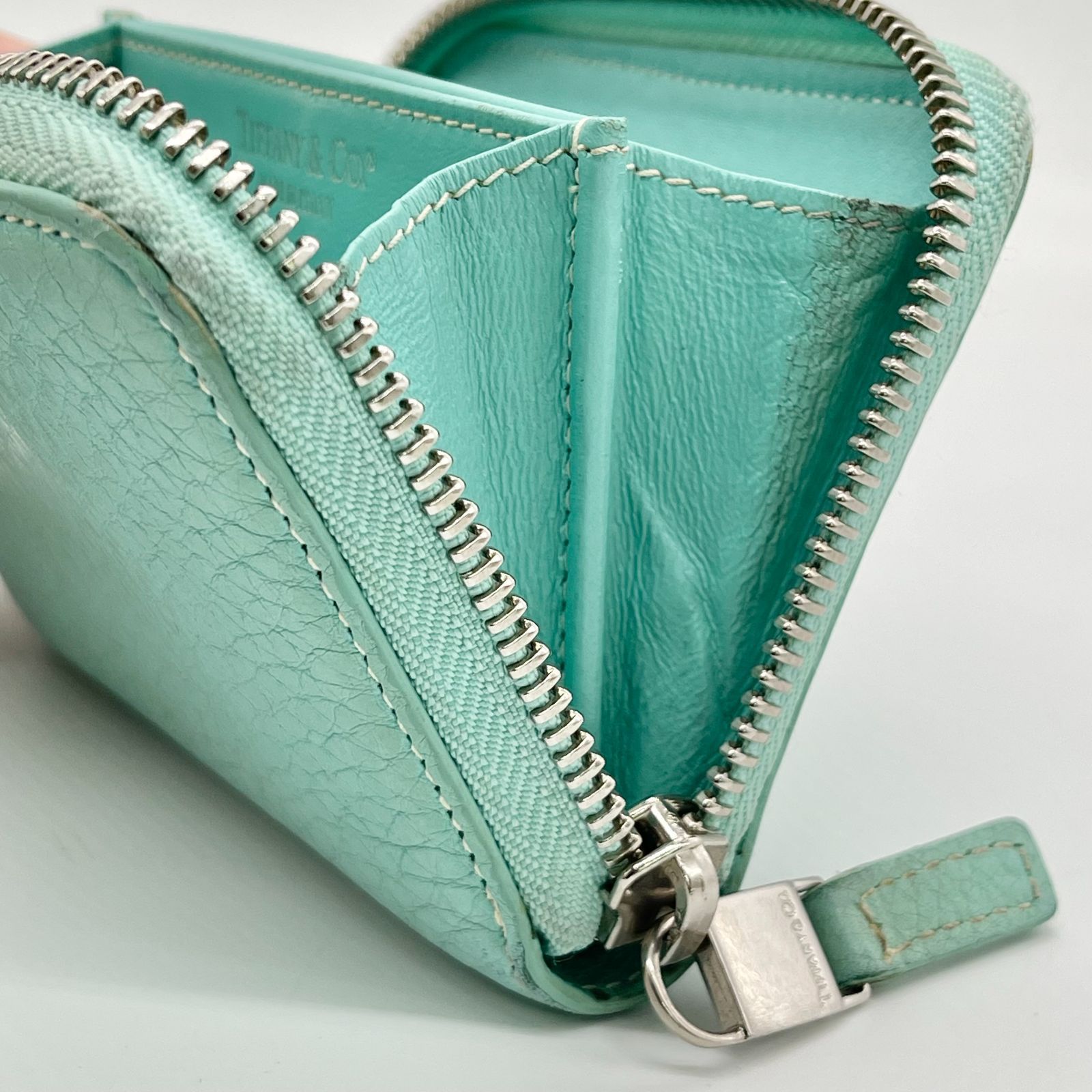 TIFFANY&Co. ティファニー ラウンドファスナー レザー コインケース