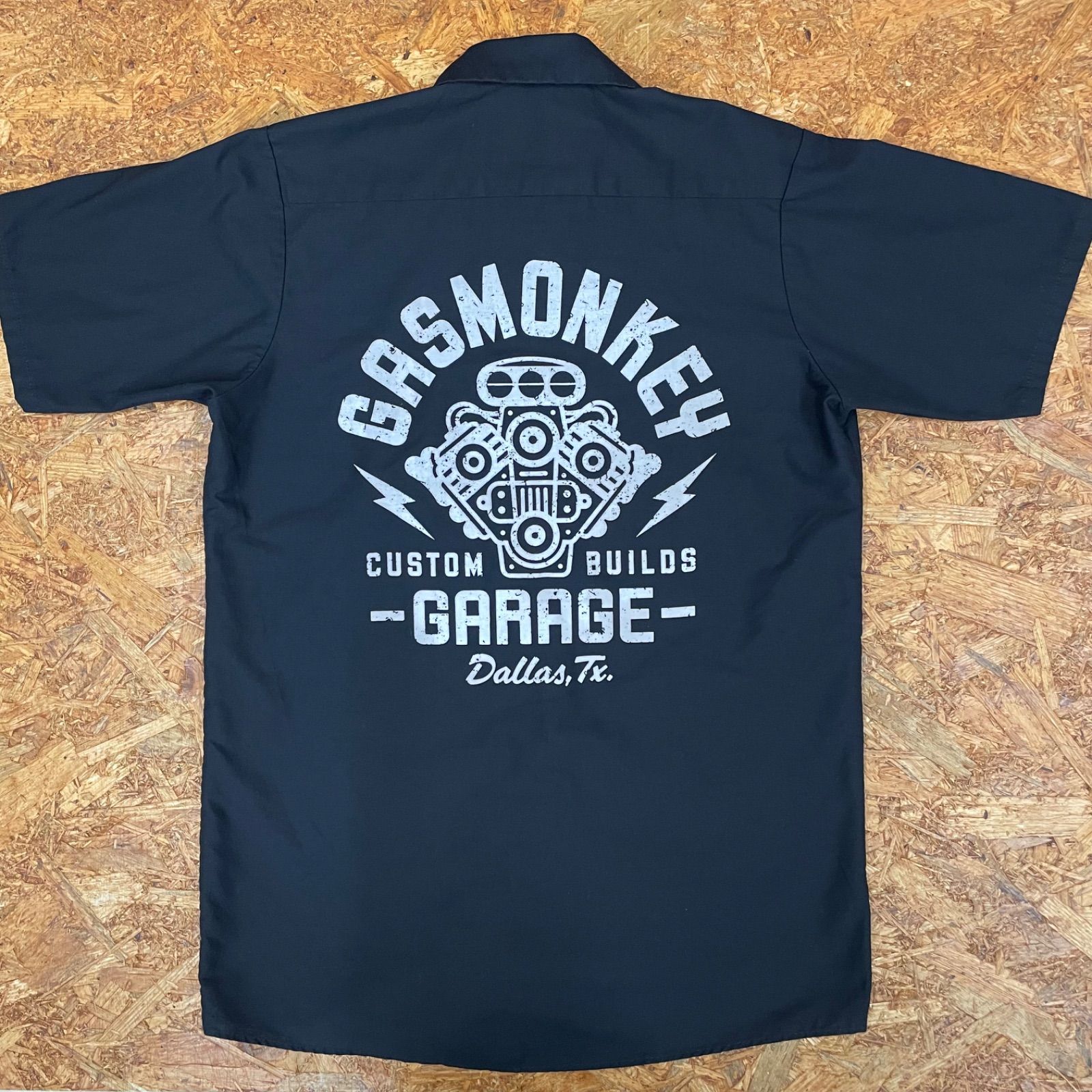 RED KAP 半袖ワークシャツ M ブラック GASMONKEY GARAGE ガスモンキー ガレージ カスタムショップ アメリカ USA アメ車 レッドキャップ ヴィンテージ ビンテージ VINTAGE ユーズド USED 古着