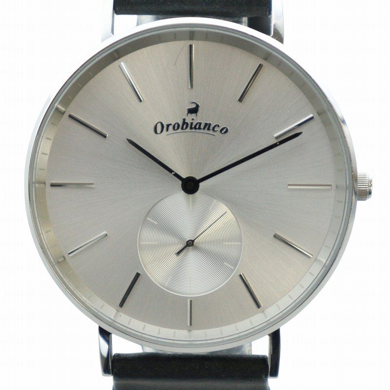 美品】Orobianco TIME-ORAスモールセコンド クロノグラフ腕時計