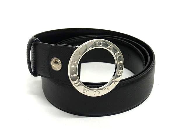 ひまわり♡美品♡未使用♡BVLGARI ロゴ入りベルト ブラック/グレー ひまわり様専用♡美品♡未使用♡BVLGARI ロゴ入りベルト