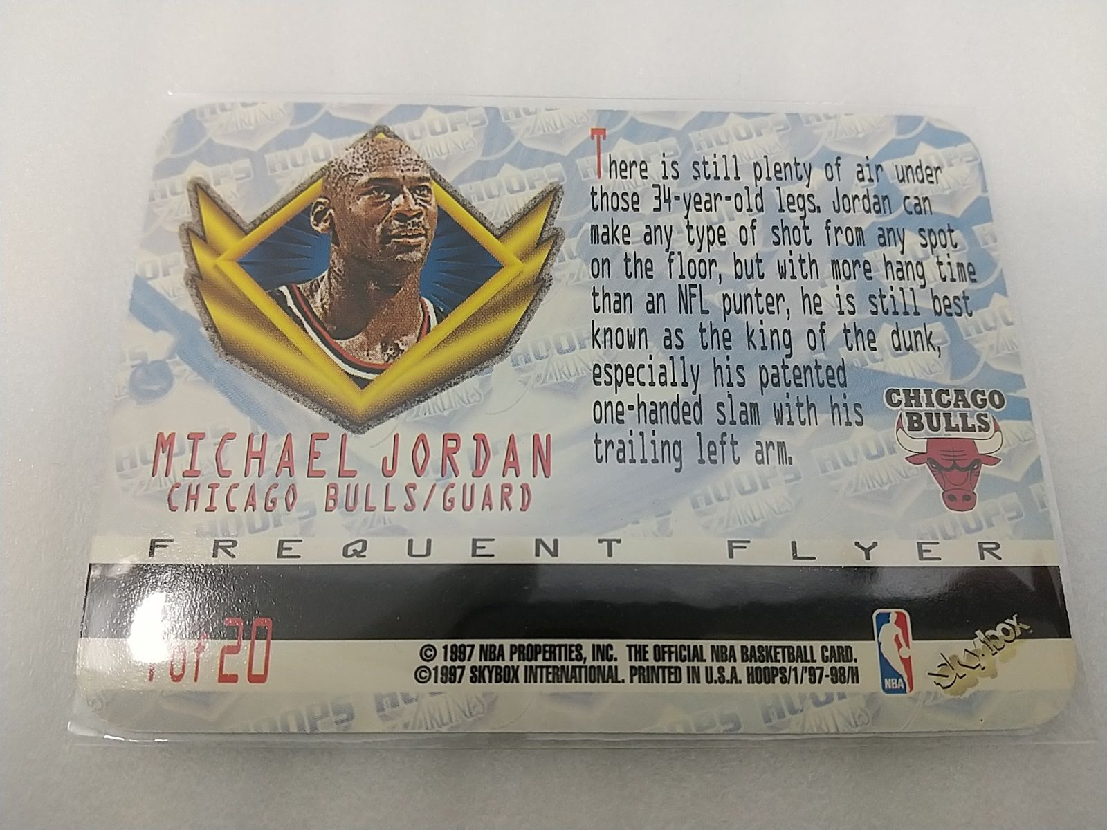 NBAカード SKYBOX HOOPS AIRLINES Michael Jordan マイケル・ジョーダン シカゴ・ブルズ スカイボックス