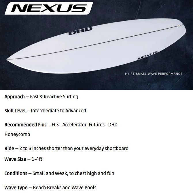 【希少品】最新モデル DHD Nexus (ネクサス) EPS DHD サーフボード ネクサス モデル 5'7