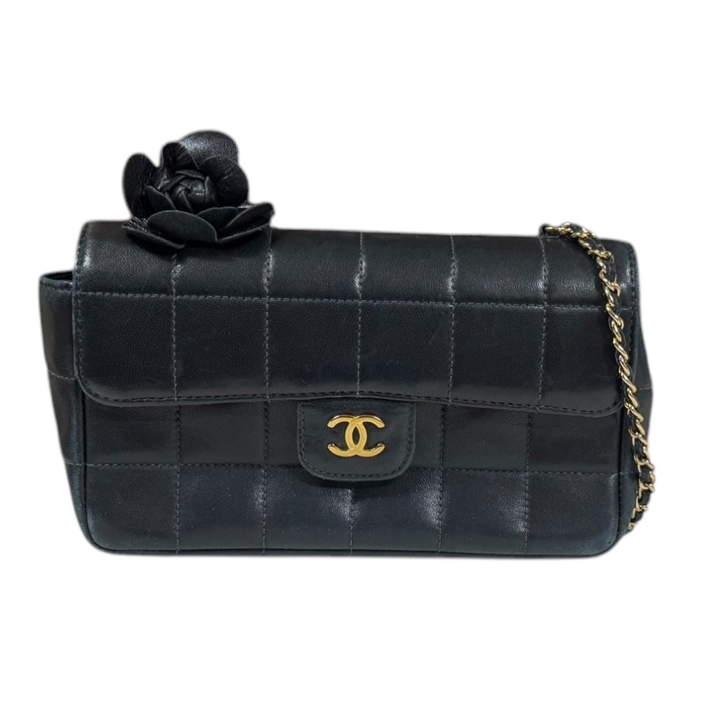 CHANEL シャネル ビーチサンダル カメリア 黒 37 【中古】(65715