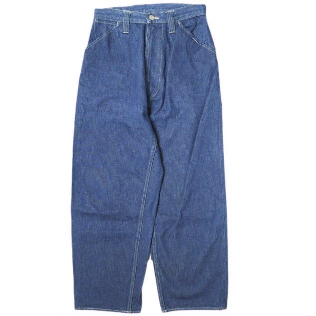 E.TAUTZ イートウツ イギリス製 CHORE JEAN TAPERED 5ポケットワイドテーパードデニムパンツ 28 Indigo ジーンズ ジップフライ ボトムス g17804