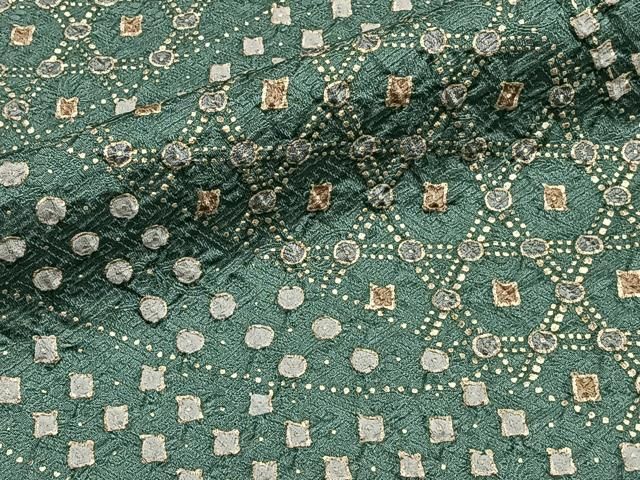 平和屋着物○金田政山 上質な小紋 吉祥文 金糸 正絹 逸品 CAAS0332th