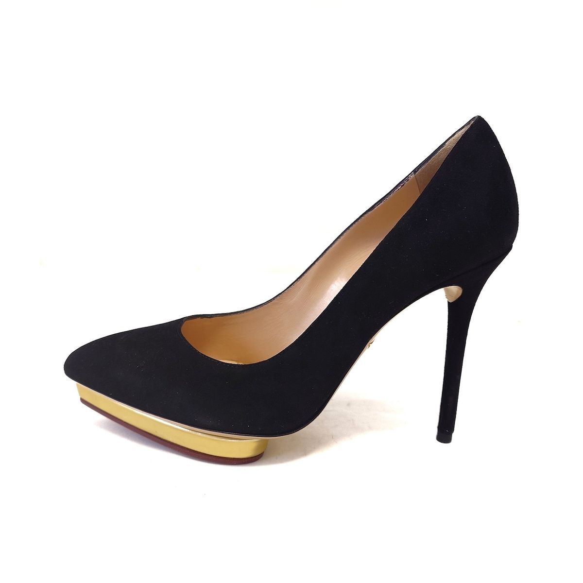 Charlotte Olympia(シャーロットオリンピア) パンプス 36 レディース美品 - 黒 ハート スエード - メルカリ