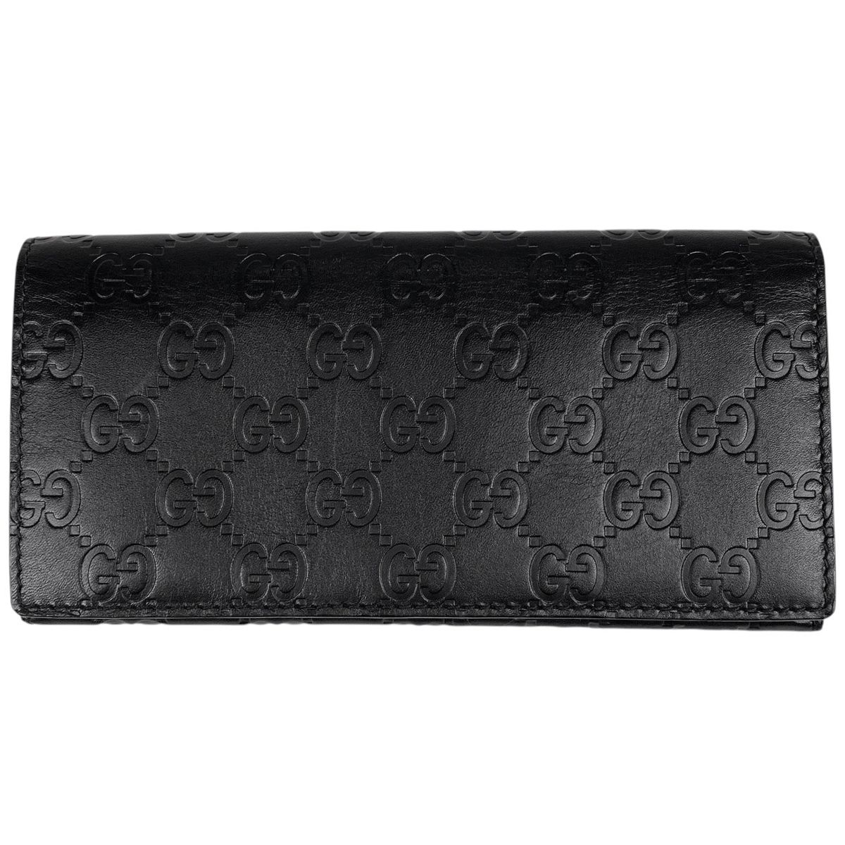 グッチ GUCCI グッチシマ 二つ折り 長財布 札入れ 小銭入れ 長財布 レザー ブラック 146229 レディース