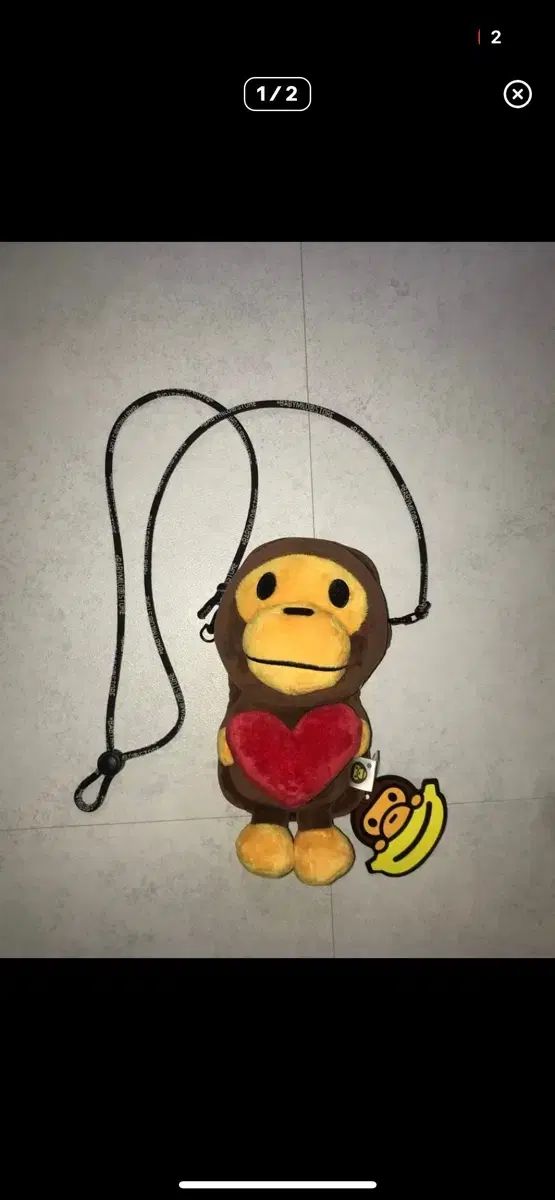 A BATHING APE アベイシングエイプ ベイビー マイロ ぬいぐるみ ミニ クロスバック