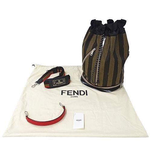 FENDI 赤ストラップ ショルダーバッグ トートバッグ 大きめ FF FENDI