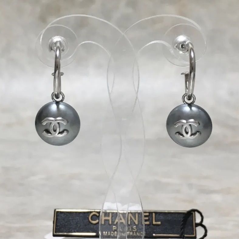 CHANEL ピアス ゴールド シルバー パール