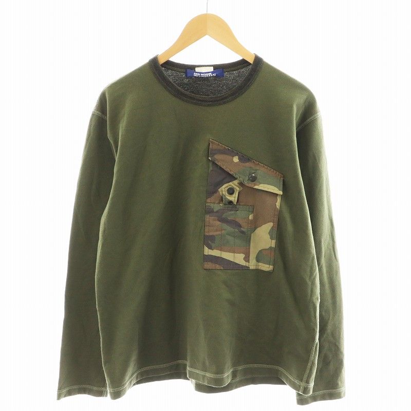 ジュンヤワタナベマン JUNYA WATANABE MAN COMME des GARCONS コムデギャルソン 20AW Tシャツ カットソー 長袖 迷彩柄 カモフラ L カーキ /AN27