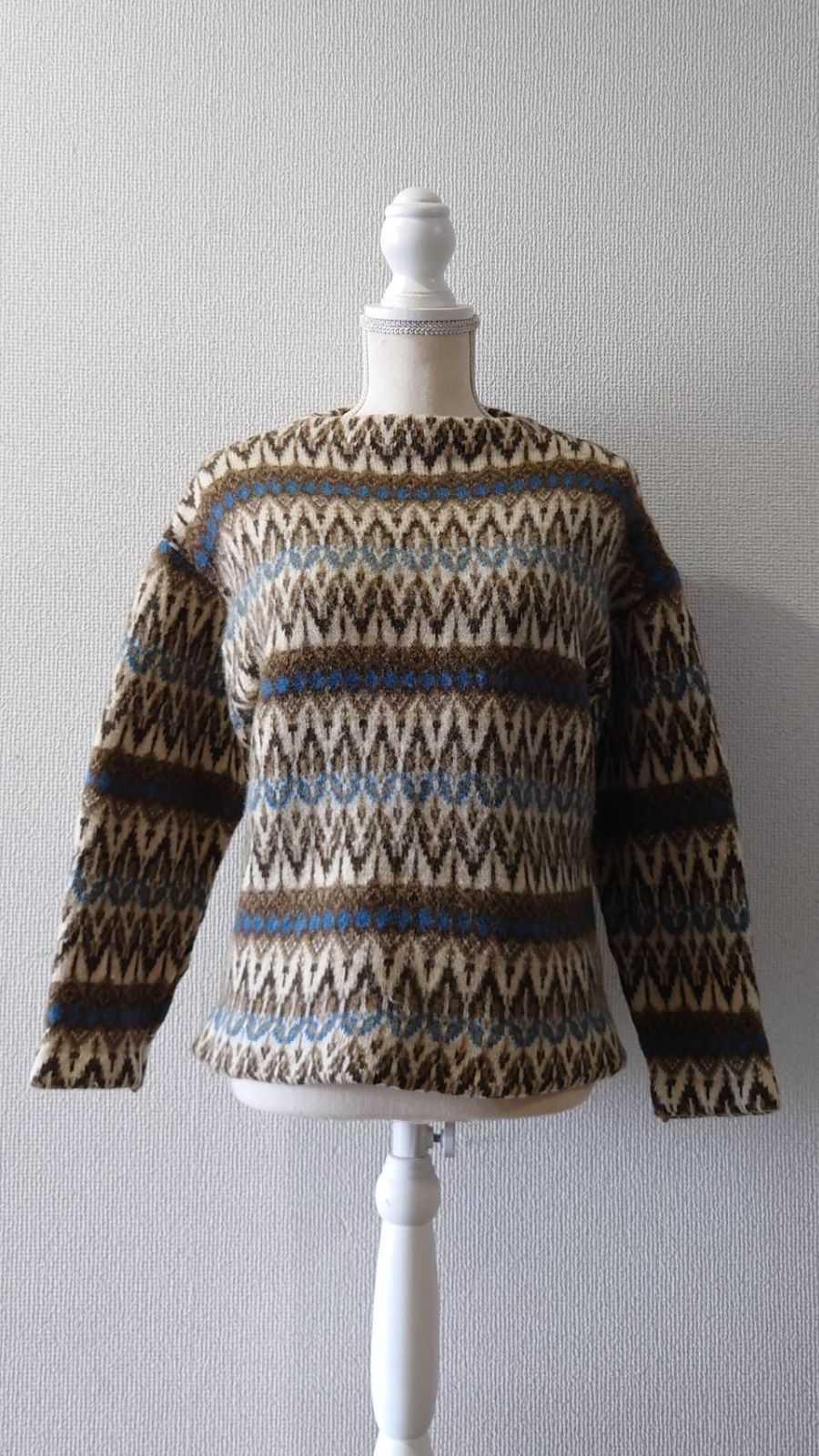 60-70’s Iceland スウェーデン製 ジャガード織り ニットセーター 60-70's Iceland スウェーデン製 “Jersey Modeller” ジャガード織り