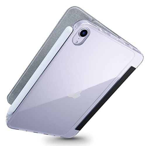 背面クリア・ハイブリッドケース エレコム iPad mini6 第6世代 (2021年) ケース オートスリープ/ウェイク 三つ折りスタンド ハイブリッドケース 背面クリア ブラック TB-A21SHVCFBK