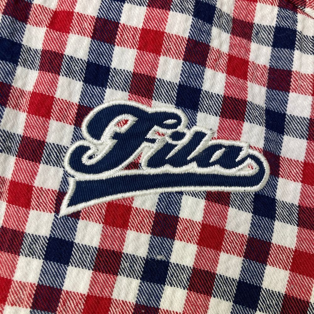 サイズ：M FILA GOLF フィラゴルフ ジップ 半袖ワンピース チェック柄
