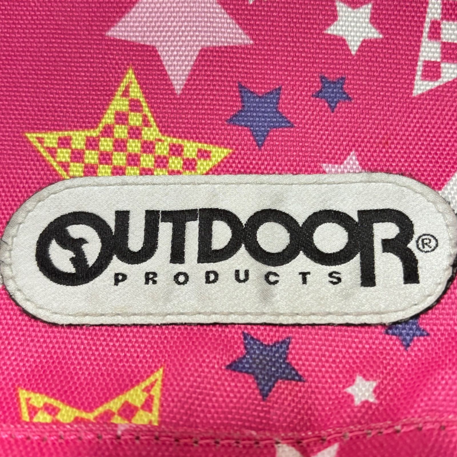 A4サイズ対応◎子ども用◎【OUTDOOR PRODUCTS】アウトドアプロダクツ リュックサック ピンク 星 柄 ポップ ポケット 大容量 遠足 おでかけ かわいい ガールズ キッズ/M10327SS