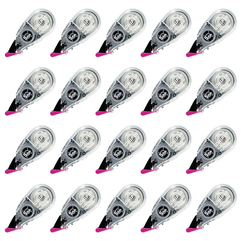 プラス 修正テープ ホワイパープチ 5mm WH-815 ブラック 20個 49-322×20