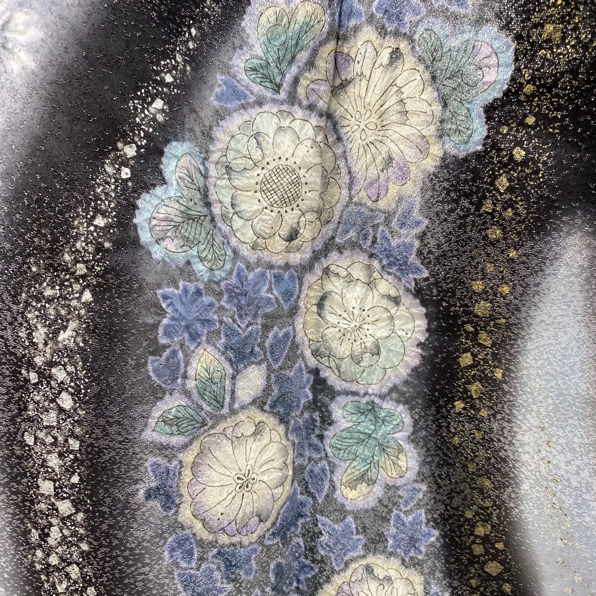 訪問着 身丈158.5cm 裄丈65cm M 袷 徳永憲峯 ほていや 落款 辻が花 箔  