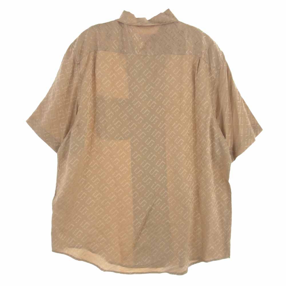 シュプリーム トーナルモノグラム シルクシャツ 半袖 Lサイズ - トップス