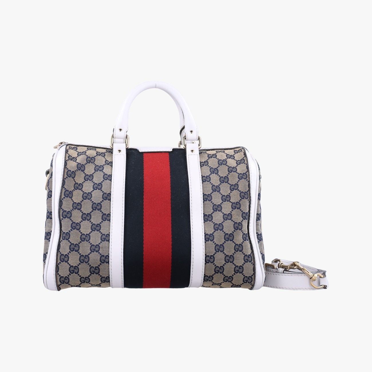 グッチGucciシェリーラインホワイト×ベージュ×マルチファブリック247205A7773023
