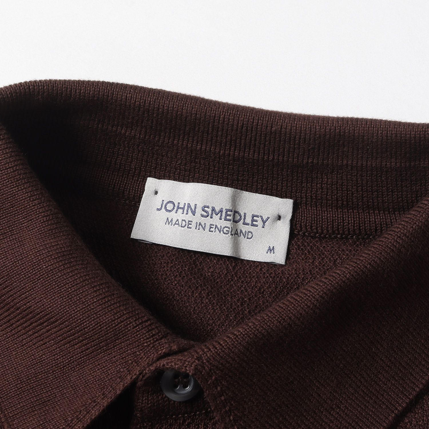 JOHN SMEDLEY ブラウン ポロシャツ 鹿の子