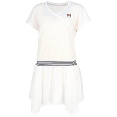 FILA フィラ 51 ワンピース レディース テニス ウィメンズ 吸水速乾 UV対策 半袖 ショートスリーブ ホワイト EL0019-01Z