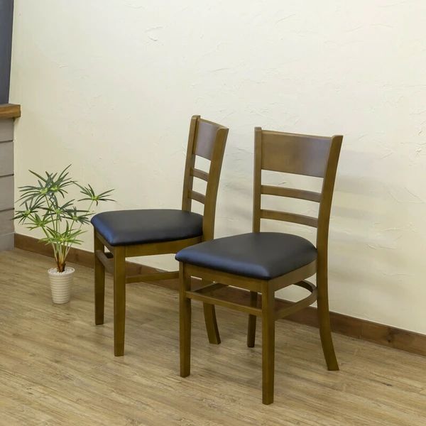 アウトレット 2脚セット ダイニングチェア 椅子 イス ブラウン