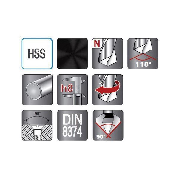 確かな品質。必見！ RUKO ルコ 102603 段付ロングドリル 90°M5 配送商品は通常配送無料。