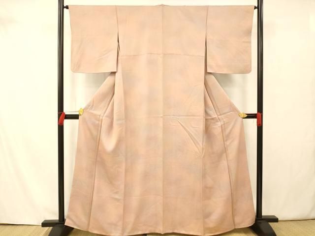 平和屋着物○男性 紬 アンサンブル 霞文 キングサイズ 正絹 逸品