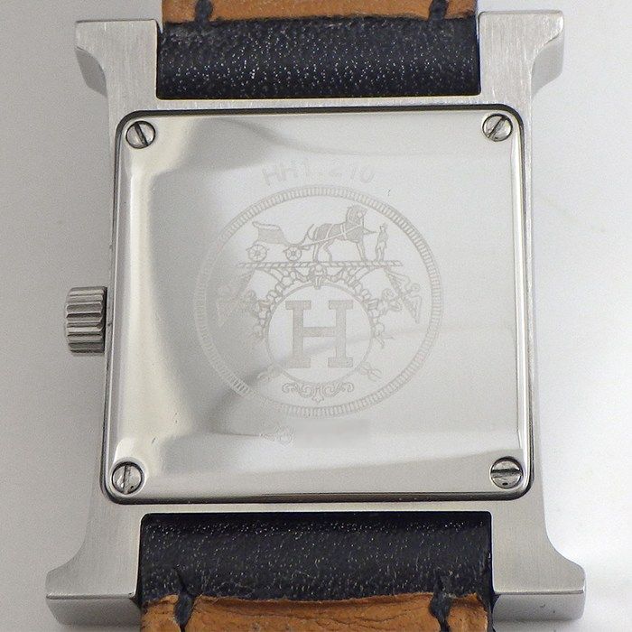 エルメス HERMES 腕時計 Hウォッチ HH1.210 スクエア アイボリー  