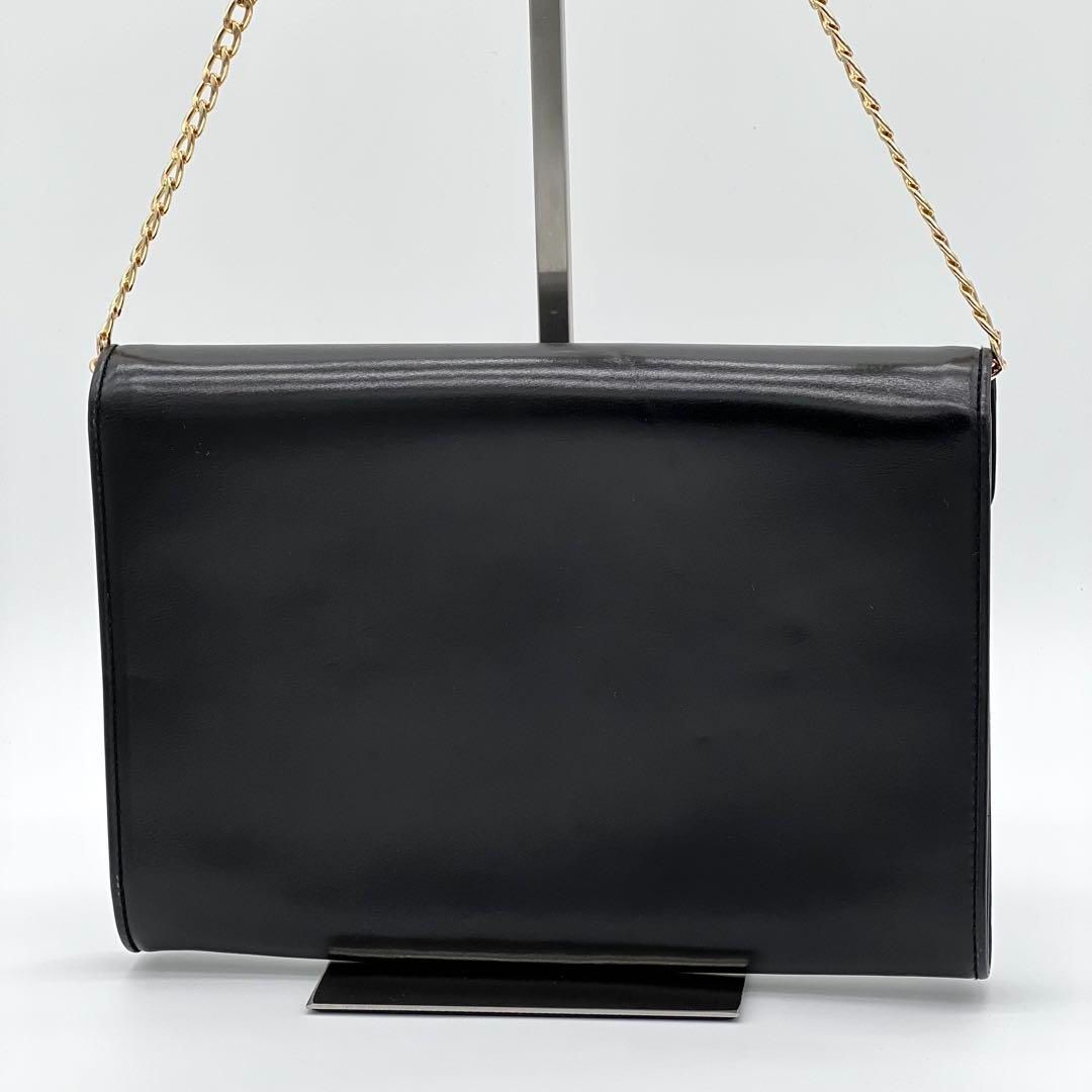 【美品.希少】Bally ブラック サテン アンティーク クラッチ 美品】BALLY クラッチバッグ ショルダーバッグ フラップ