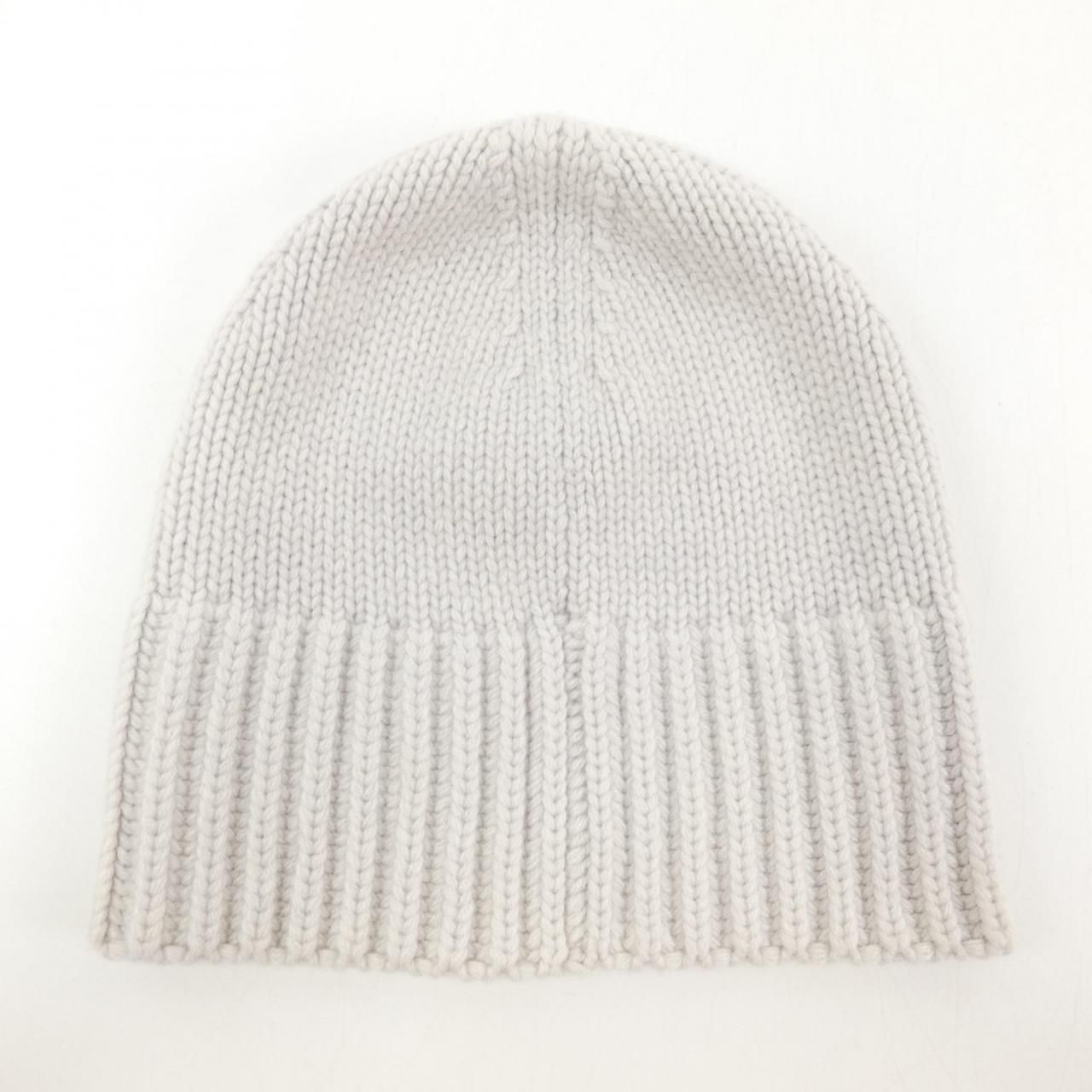 GANNI ホワイト ケーブル編みニット帽 GANNI オフホワイト ニット帽