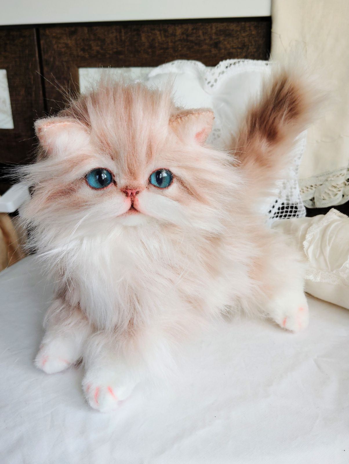 美人さん♡ミヌエット子猫ちゃん♡アートドール♡ぬいぐるみ♡大きめ