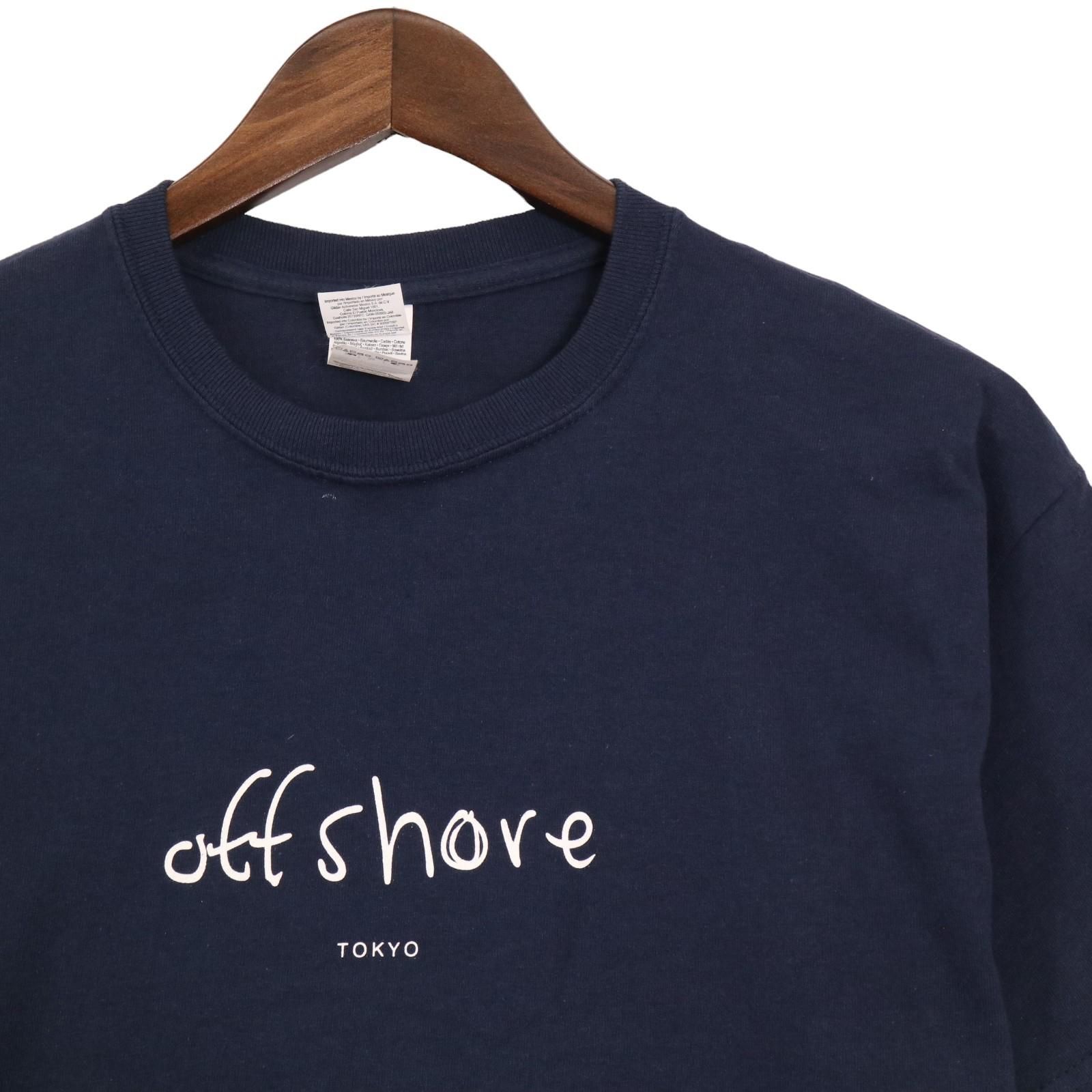 OFFSHORE オフショア クルーネック ロゴ プリント  Tシャツ 半袖 カットソー 表記サイズM　【2407】