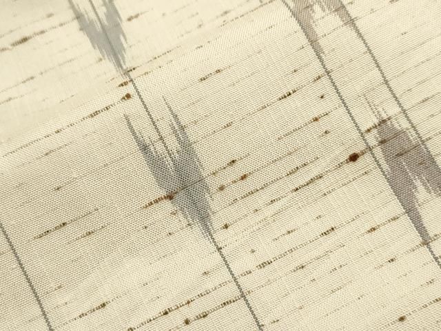 平和屋着物▽ぜんまい紬 単衣 矢羽文 三越扱い 正絹 逸品 CAAV3790dy