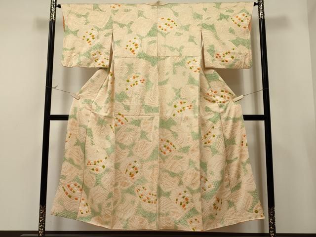平和屋着物○人形作家・ホリヒロシ 上質な小紋 麻の葉文様 正絹 平和屋着物○人形作家・ホリヒロシ 上質な小紋 麻の葉文様 正絹