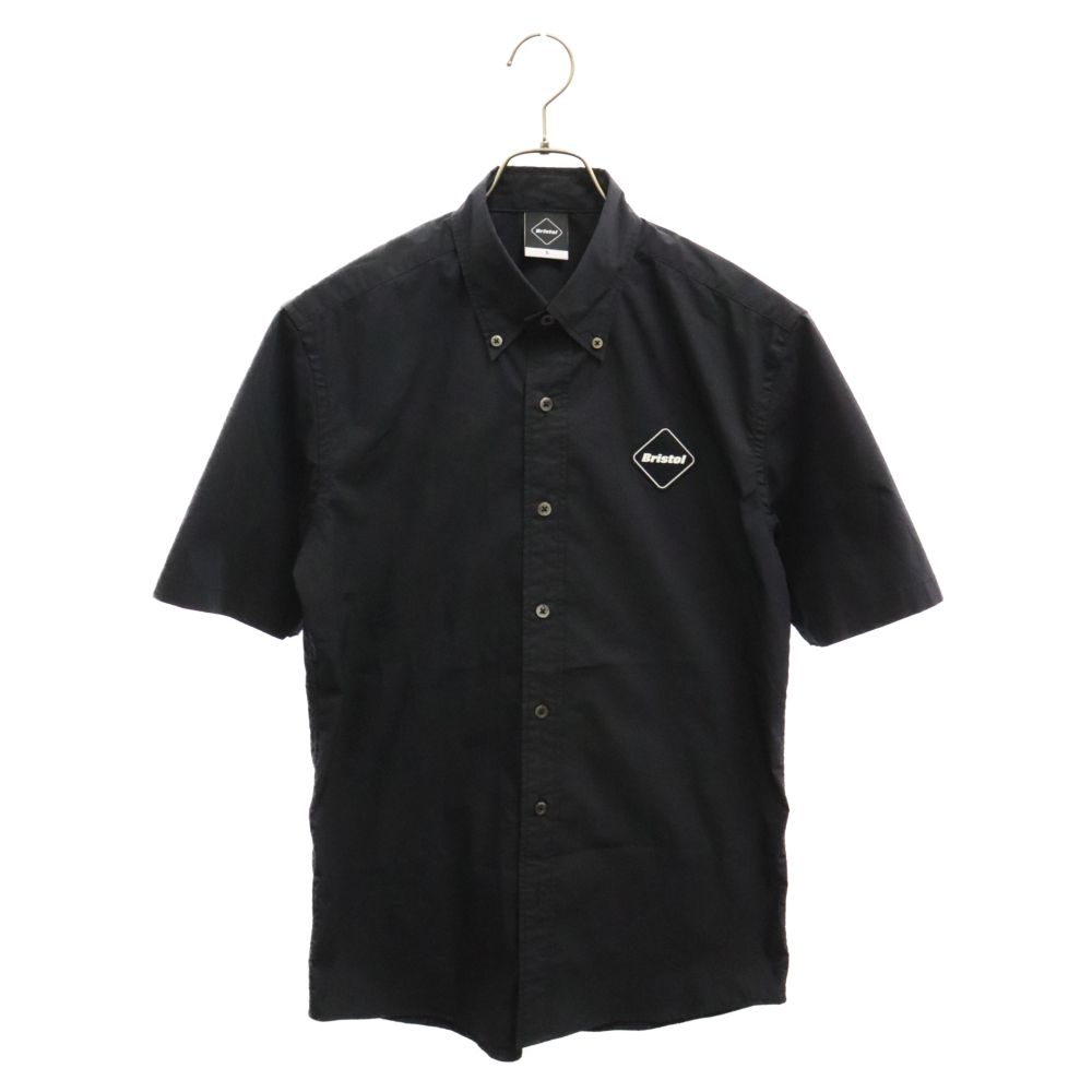 F.C.R.B./F.C.Real Bristol/FCRB (エフシーアールビー/エフシーレアルブリストル) 20SS COOLMAX EMBLEM B.D S/S SHIRT クールマックス ボタンダウン 半袖シャツ ブラック FCRB-200076