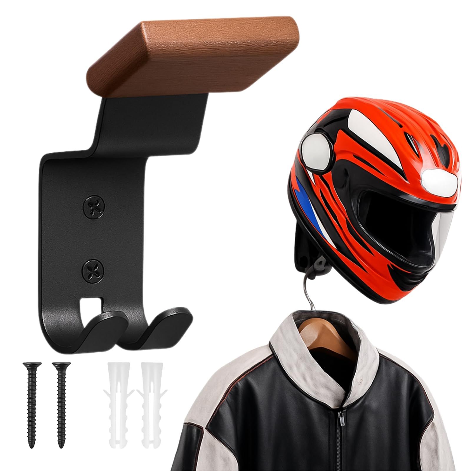 Avidora ヘルメットホルダー ヘルメットハンガー 壁掛け バイク 