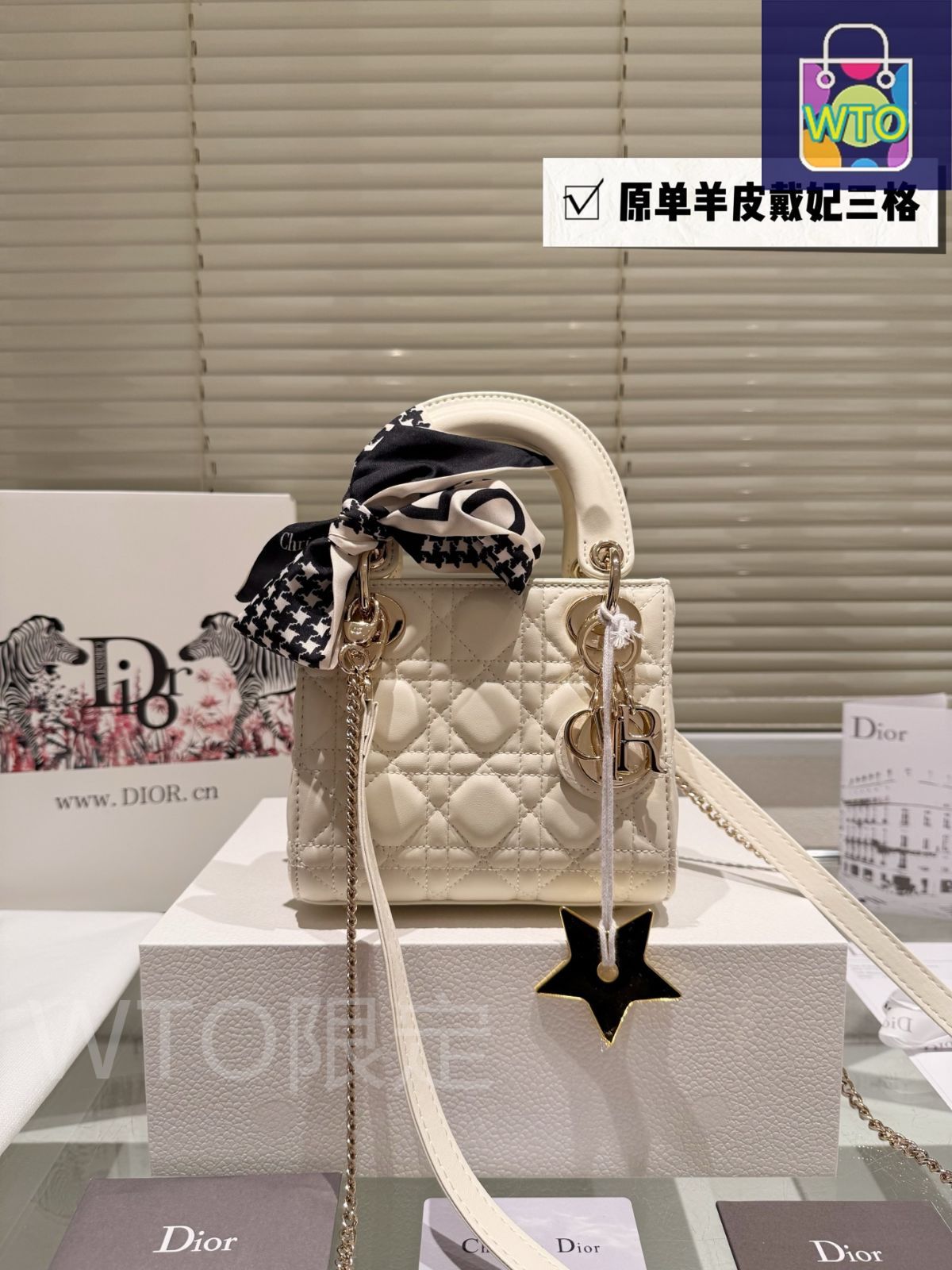 国内即発 新作 大人気  Dior lady dior ミニバッグ DIOR | Lady Dior バッグ ミニ カナージュ ラムスキン