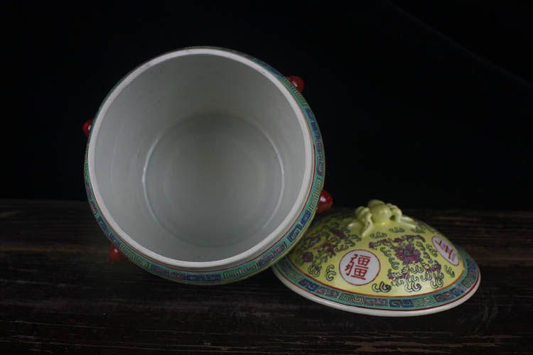 景徳鎮 陶磁器 手描き万寿無疆飯鼓茶壺 装飾品 現代工芸品 美術品 置物 景徳鎮 陶磁器 手描き万寿無疆飯鼓茶壺 装飾品 現代工芸品 美術