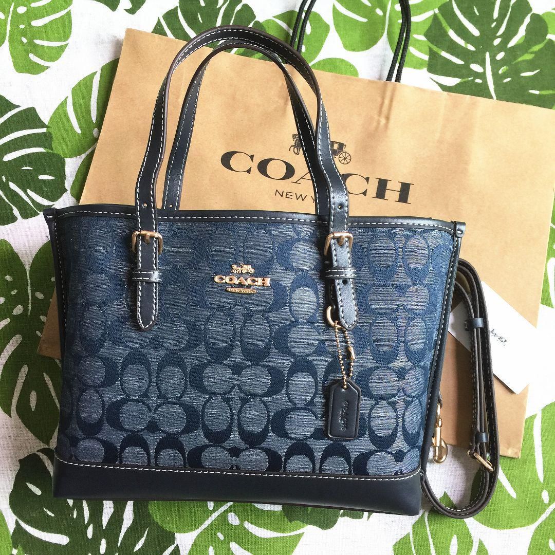 コーチバッグ COACHトートバッグ CH228 デニム系ハンドバッグ2WAY  