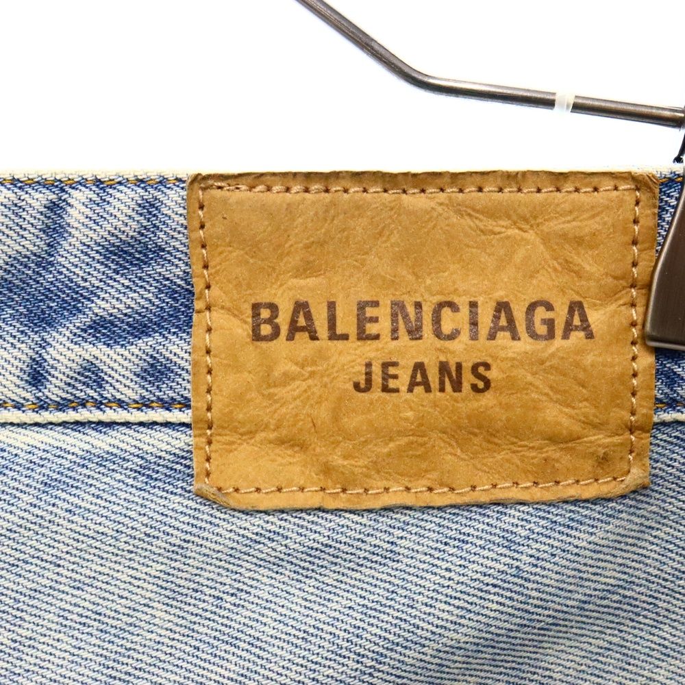 BALENCIAGA (バレンシアガ) 23AW Skater Shorts 697835 TDW14 ダメージ加工 バギーデニムショーツ ハーフパンツ  ジーンズ インディゴ - メルカリ