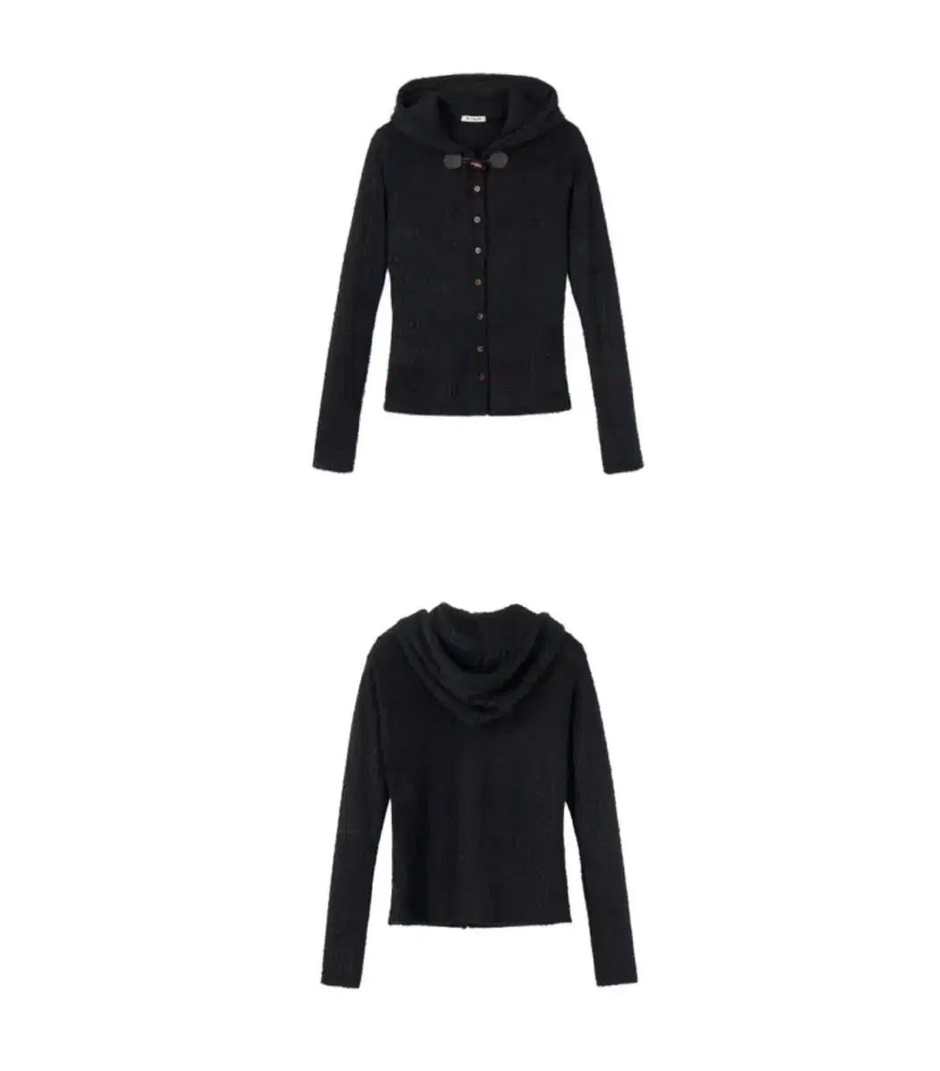 無音トゥグル フード カーディガン