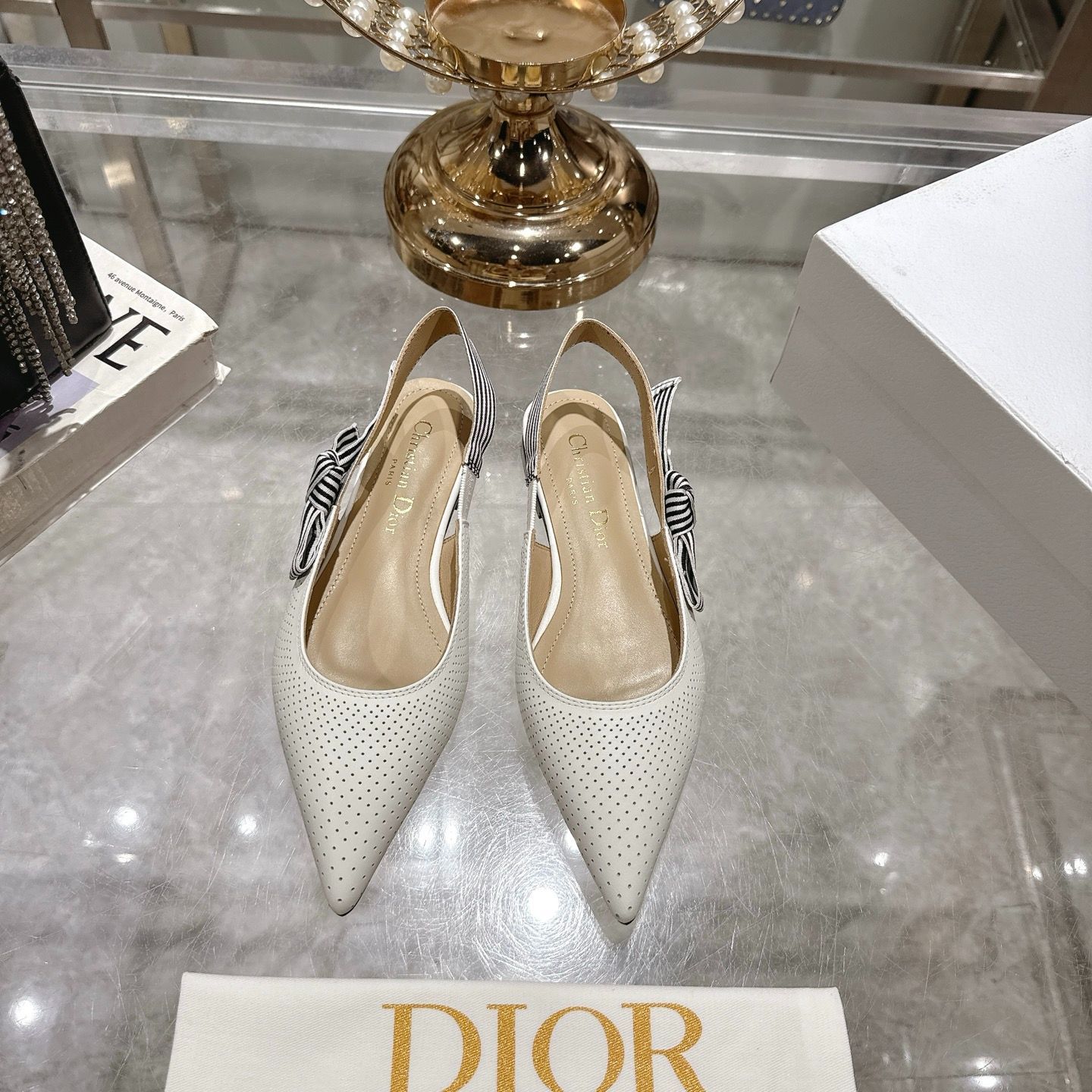 Dior ディオール テーパード トゥ フラット / ハイヒール