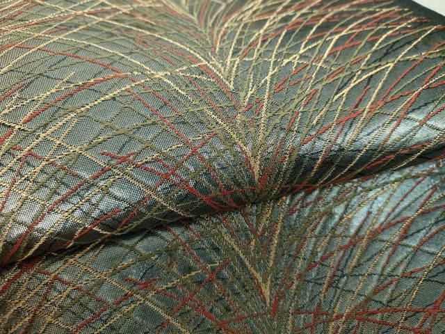 平和屋着物○染色作家 草野一騎 六通柄袋帯 大王松 金銀糸