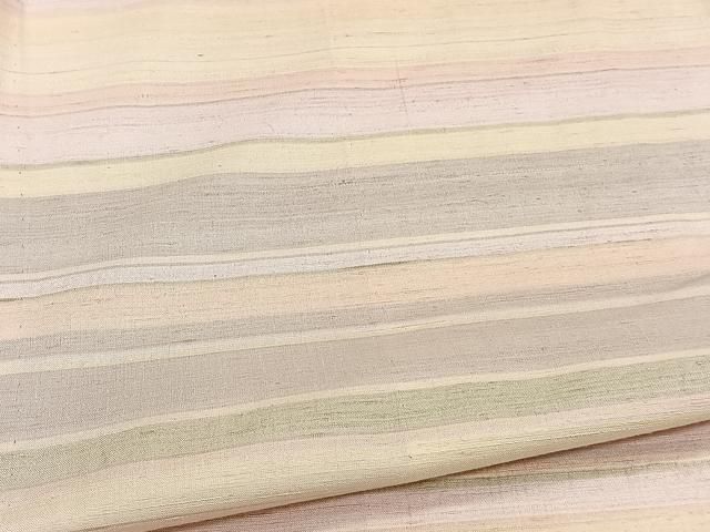 平和屋着物○紅花紬 米沢 霞文 正絹 逸品 AABA3349ck