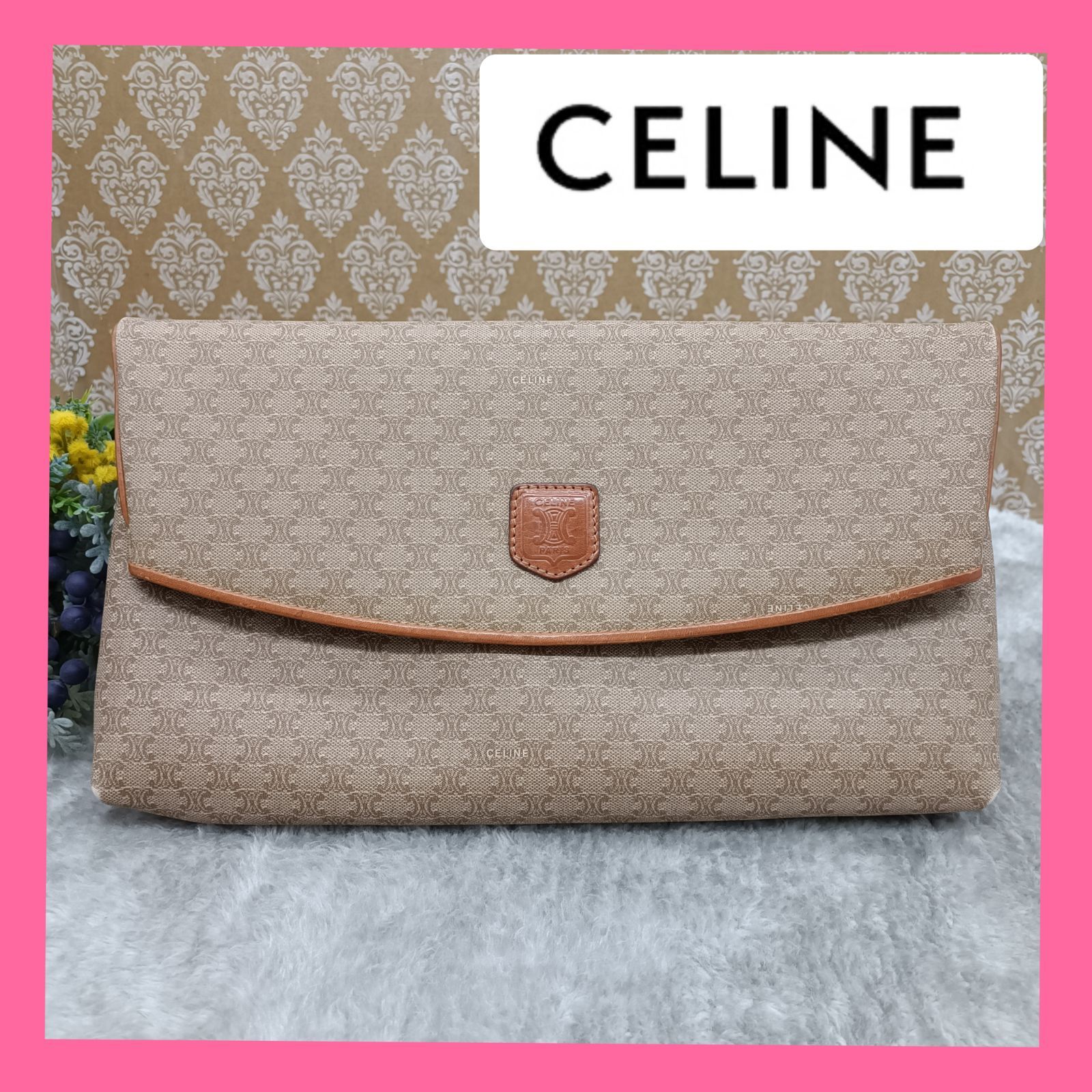 CELINE 》 セリーヌ マカダム柄 クラッチバッグ セカンドバッグ ポーチ  
